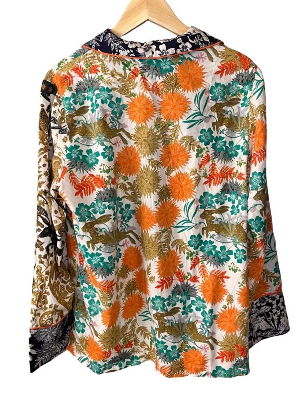 Anthropologie x Carolina K Pajama Set Size L Boho Botanical Luxe Lounge Set - Picture 4 of 13